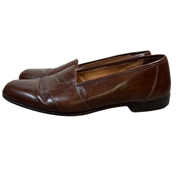 Stanley Blacker Italian Leather Brown Loafers - Picture 5 of 9